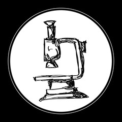Simple doodle of a microscope