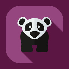 Fototapeta premium Flat modern design with shadow icons pandas