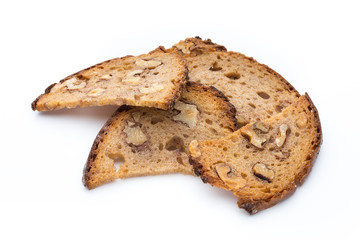 Rye bread crisps with walnuts.