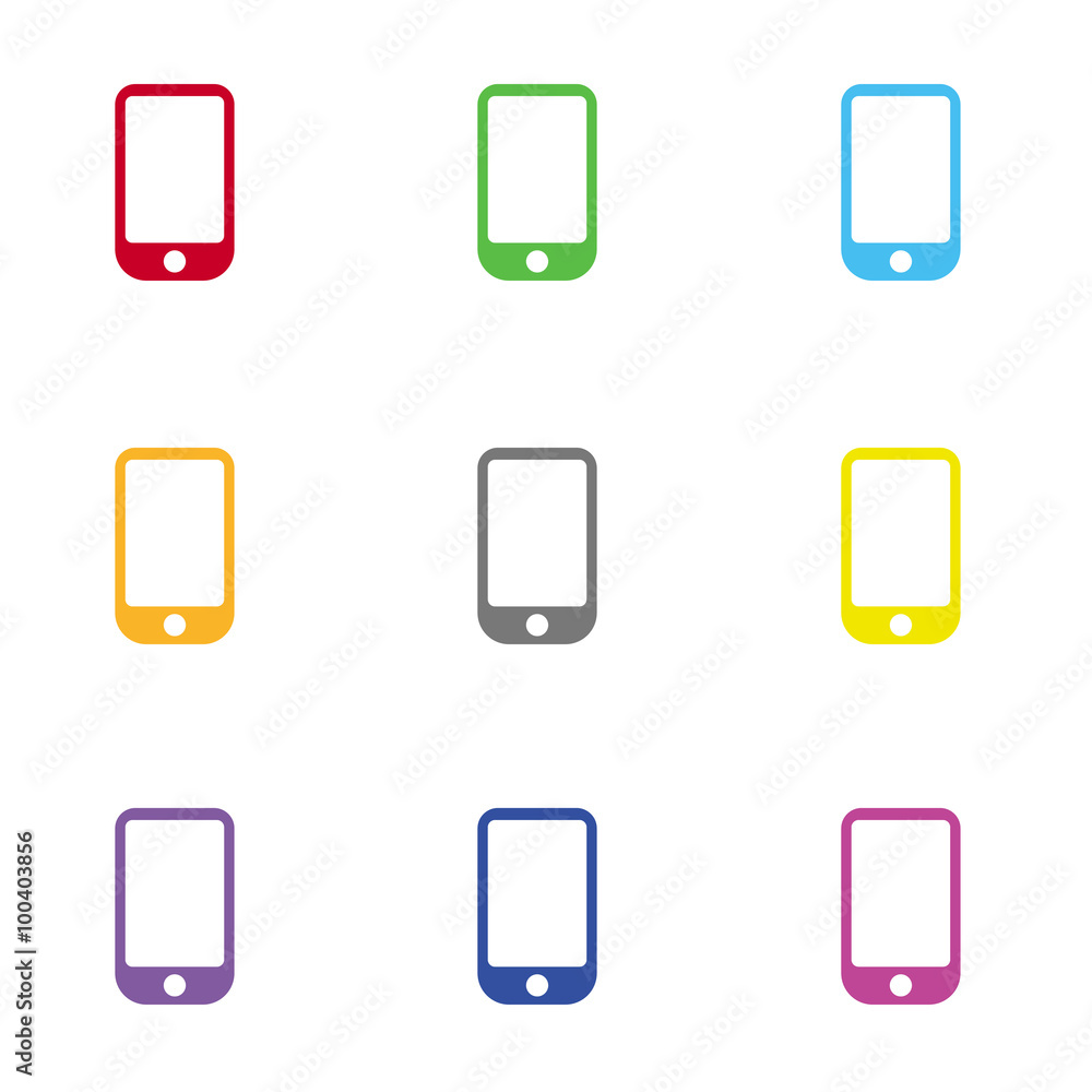 Poster minimal smartphone icon for web and mobile