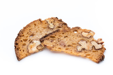 Rye bread crisps with walnuts.
