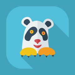 Flat modern design with shadow icons pandas