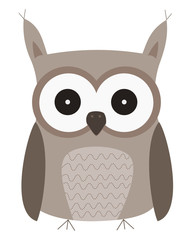 Cartoon cheerful owls. EPS 10.