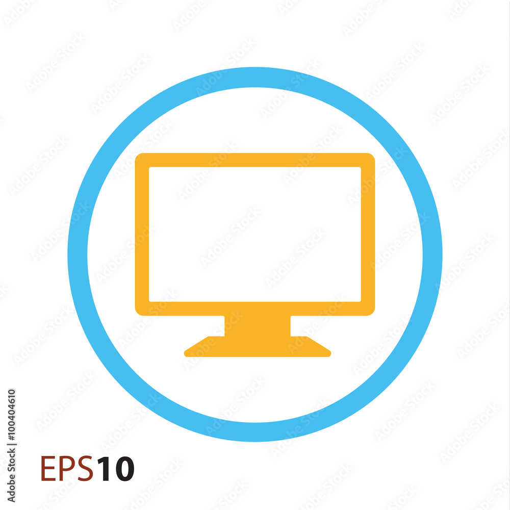 Poster monitor icon for web and mobile
