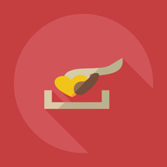 Flat modern design with shadow icons heart family