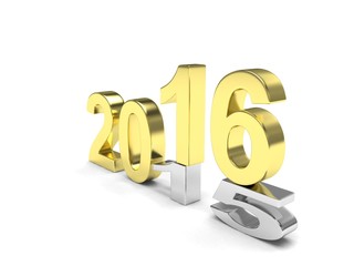 2015-2016 change new year 2016 isolated