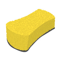 Sponge wiping cartoon icon