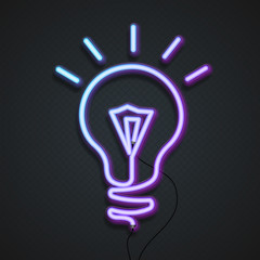 Fototapeta premium Neon Lamp. Vector