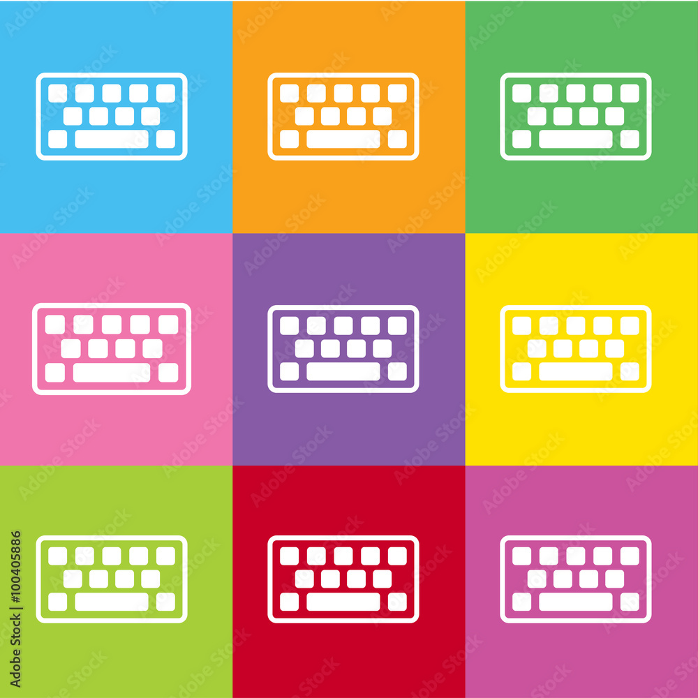 Fototapete computer keyboard icon for web and mobile
