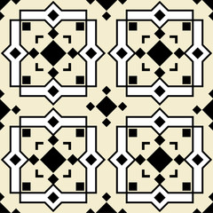Vector ceramic tiles with seamless pattern