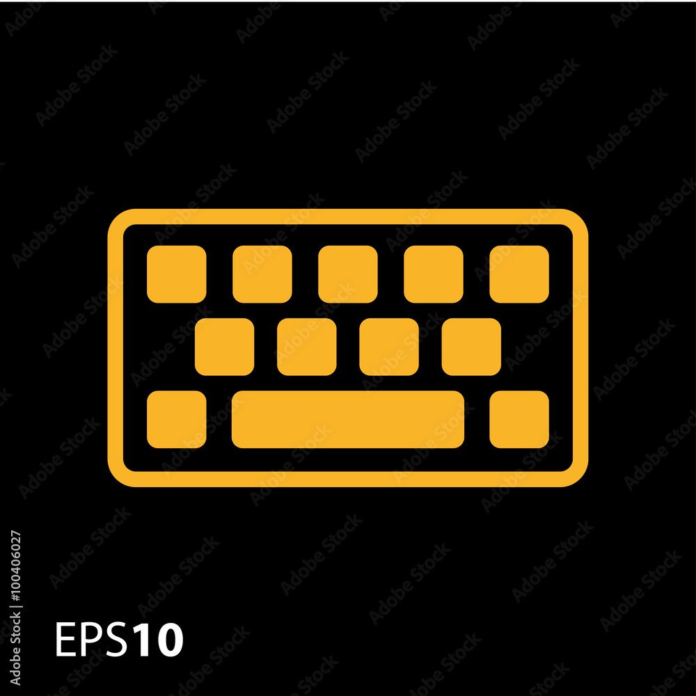 Fototapete computer keyboard icon for web and mobile