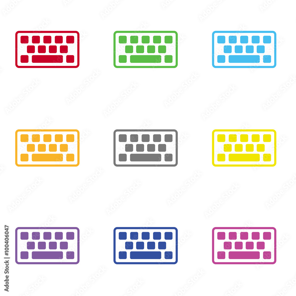 Fototapete computer keyboard icon for web and mobile
