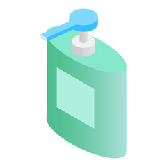 Liquid soap dispenser isometric 3d icon