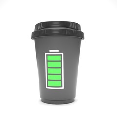 Coffee to go on white