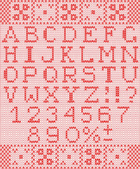 Fototapeta na wymiar Vector knitting alphabet
