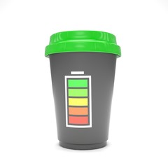 Coffee to go on white