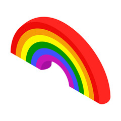 Rainbow isometric 3d icon