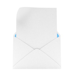 open mail with white blank