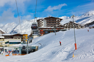 Fototapeta premium Mountain ski resort Obergurgl Austria