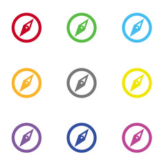 Compass icon for web and mobile