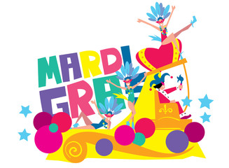 Mardi Gras Vector Illustration.
