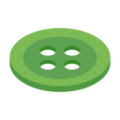 Button 3d isometric icon
