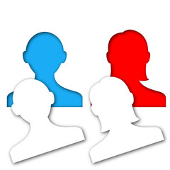 Icono hombre mujer recortado #2