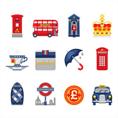 London and England Icon Set