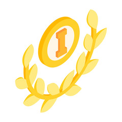 First place medal with laurel wreath icon