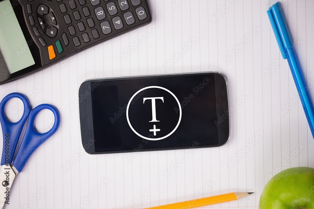 Poster composite image of t plus circle