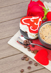 Valentine`s day dessert