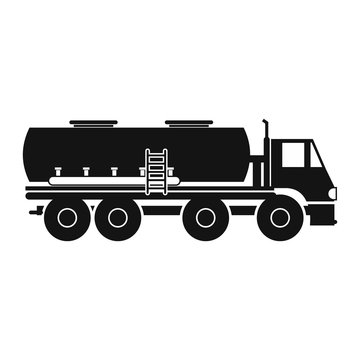 Truck With Fuel Tank Icon 