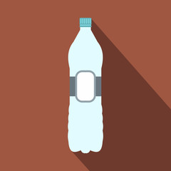 Plastic bottle flat icon 