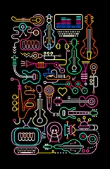 Behangcirkel Music Shop Vector Illustration ©  danjazzia