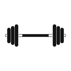 Barbell black simple icon