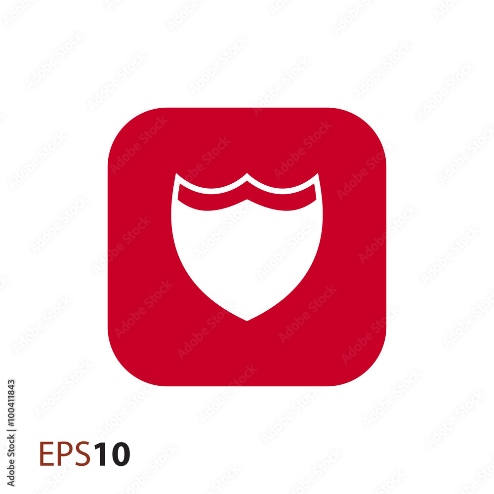 Poster shield icon for web and mobile