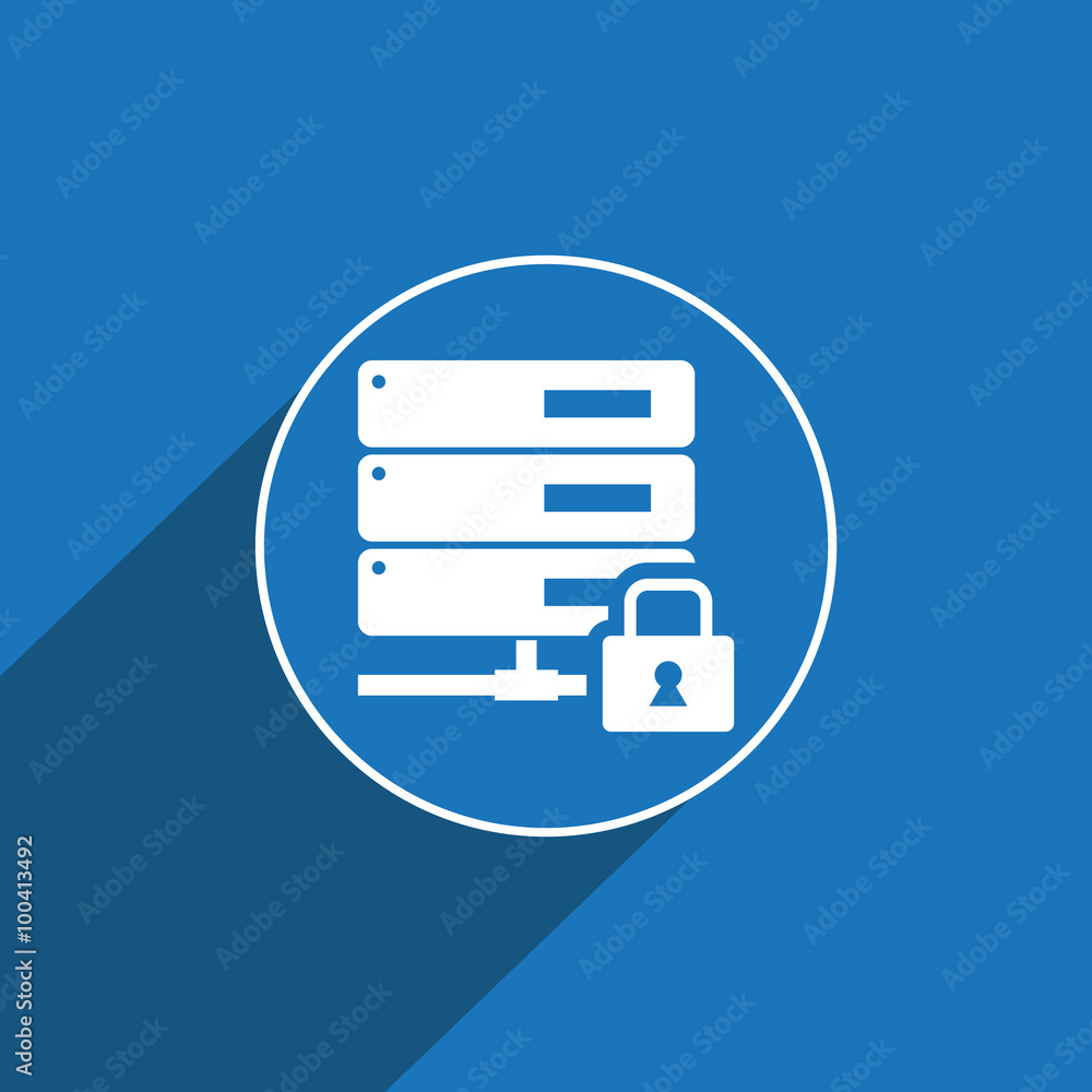 Poster database security protection icon