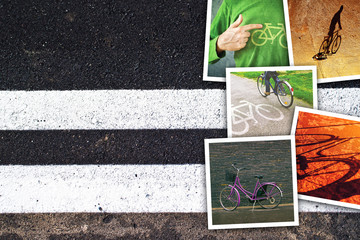 Bicycle pictures collage
