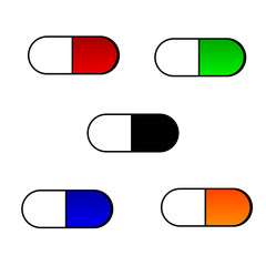 Set of medical pills.