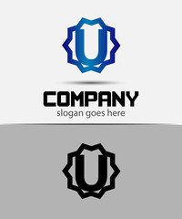 Letter u Alphabetical Logo Design Concepts
