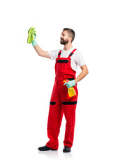 Young handsome cleaner