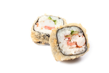 Japanese sushi with fresh seafood