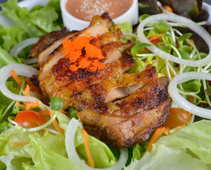  vegetables and chicken salad ,healthy food