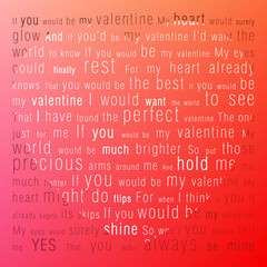 Valentine`s day vector card. Happy Valentine's Day card design with poem heart.