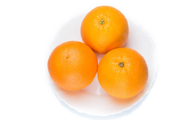 Orange fruits  isolated on white background