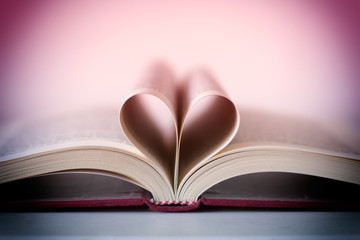 Romance novel heart shaped