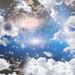 Obraz na płótnie Canvas Bright Nebula, gas and stars