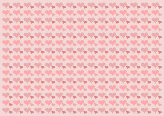 ピンクのハート模様背景イラスト