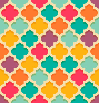Quatrefoil seamless pattern