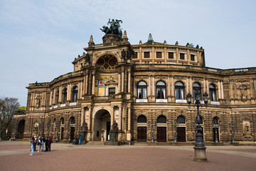 Fototapeta na wymiar ancient theatre of Dresden, Germany